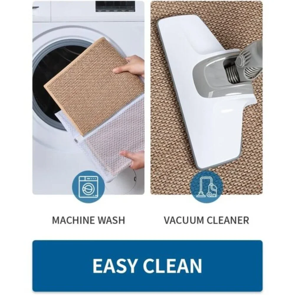New 20 x 47In Non-Skid Kitchen Rug, Washable Absorbent Floor Mat for Sink, Beige